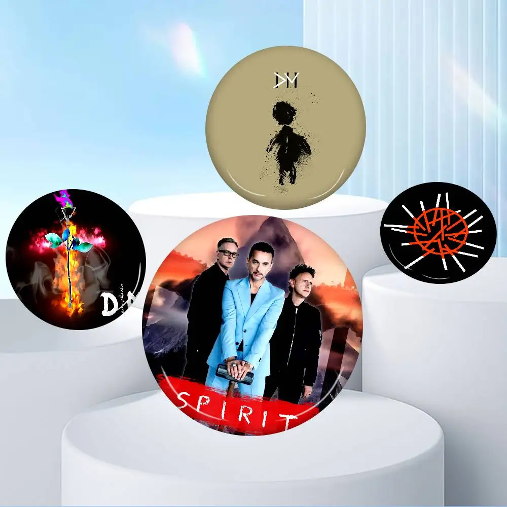 band D-DEPECHE M-MODE Creative Pins Funny Faces Round Snap-in Brooch Badge Backpack Hat Accessories Jewelry Gifts
