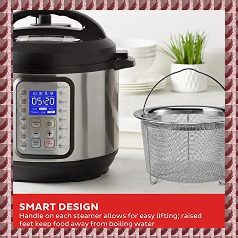 

A95G Portable Steamer Kitchen Multi-Functional Stainless Steel Fried Noodles Drain Basket Steaming Rack