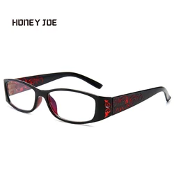 Fashion Vintage Floral Anti Blue Light Reading Glasses Men's Women's Spring Hinge Presbyopic Eyeglasses Comfortable +1.0~ +4.0