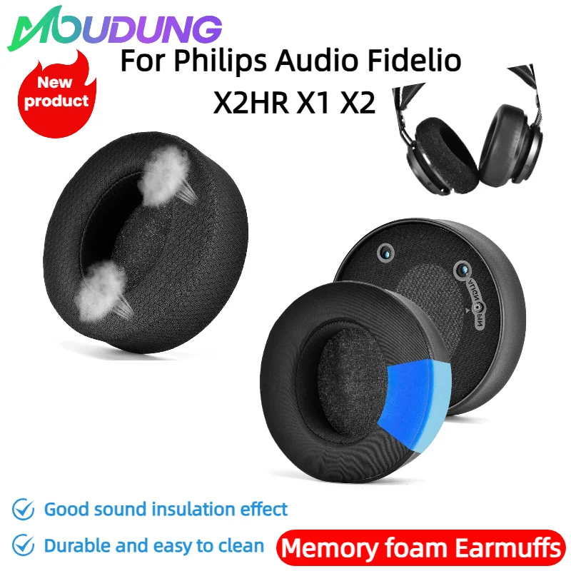 

MOUDUNG Replacement Earpads Cushion For Philips Audio Fidelio X2HR X1 X2 Headphones Memory Sponge Sleeves Cover Case Repair Part
