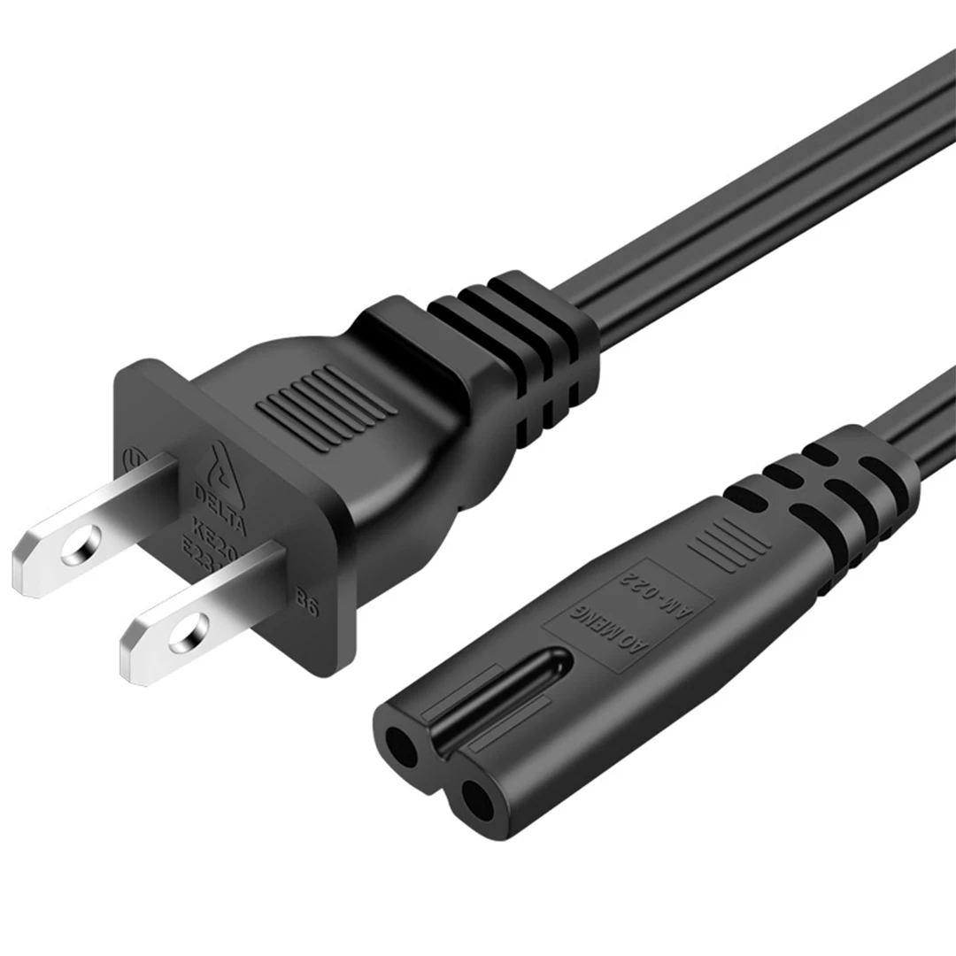 US plug18AWG two core eight tail plug power cord suitable for PS4/desk lamp/speaker/LCD display/printer equipment