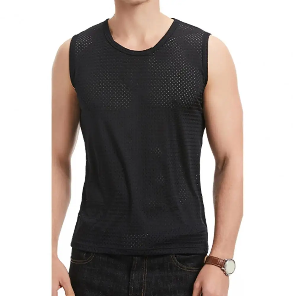 Fabulous Men Top Wear-resistant Quick Dry Slim Fit Cool Men Top  Summer Tank Top Comfortable