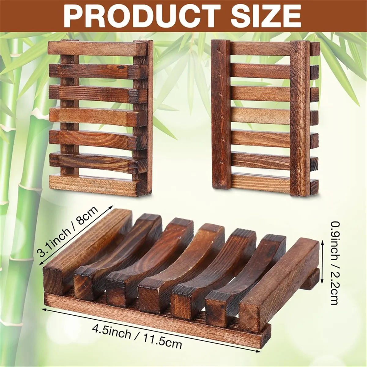 30 قطعة صحن صابون الاستحمام الخشبي حامل الصابون السائبة المدخرات استنزاف صينية حامل للحمام إسفنجة مطبخ الشامبو بالوعة #6