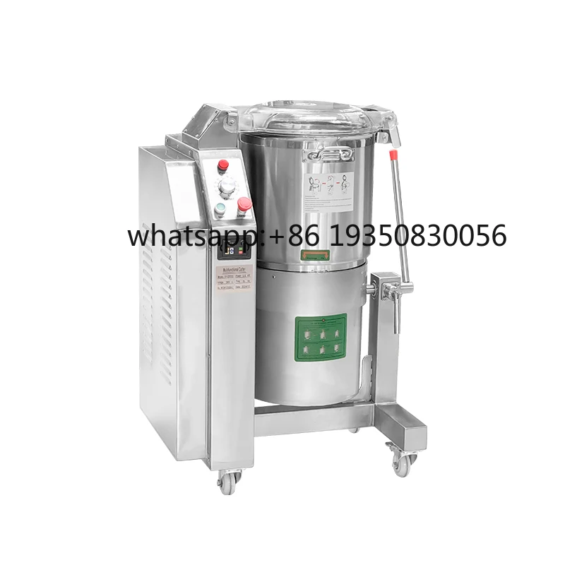

GOOPIKK Vertical Variable Speed 0-2600rpm Cutter Mixer Food Processor Shredder 35L 5.5KW With Removable Bucket for Meat Fruits