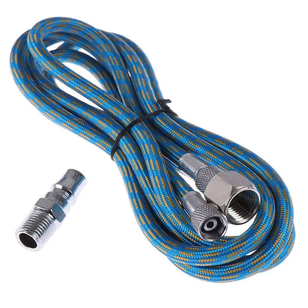 

5.9ft Nylon Braided Airbrush Hose Airbrush Accessory Connect To Air Compressor Quick Connector Leak Proof BSPT Threaded