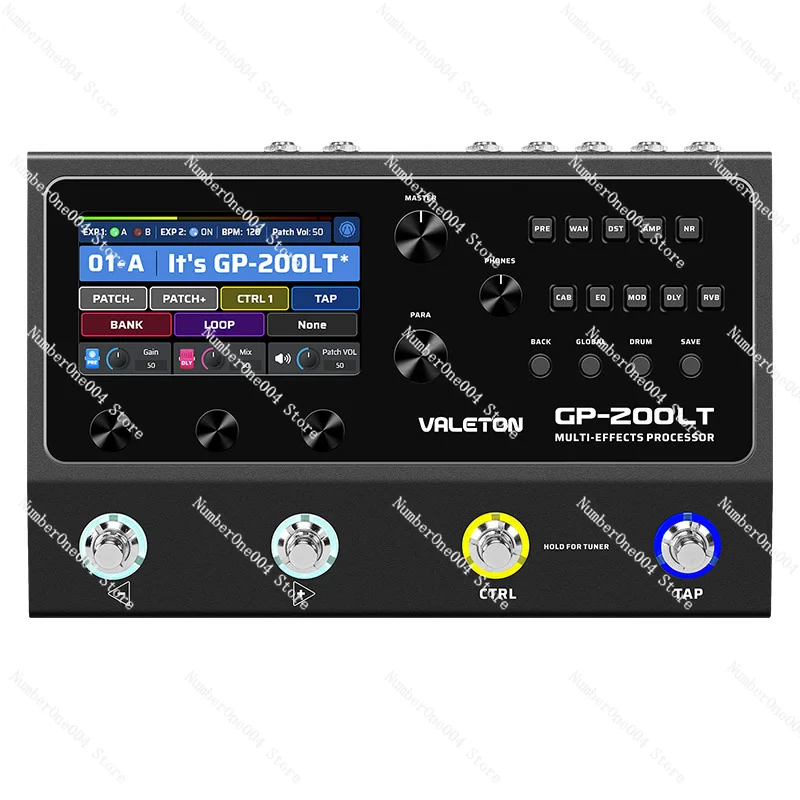 جيتار باس أمبير النمذجة خزائن الأشعة تحت الحمراء محاكاة أكثر من 240 تأثيرات عالية الجودة صوت غير معقود Valeton GP-200LT