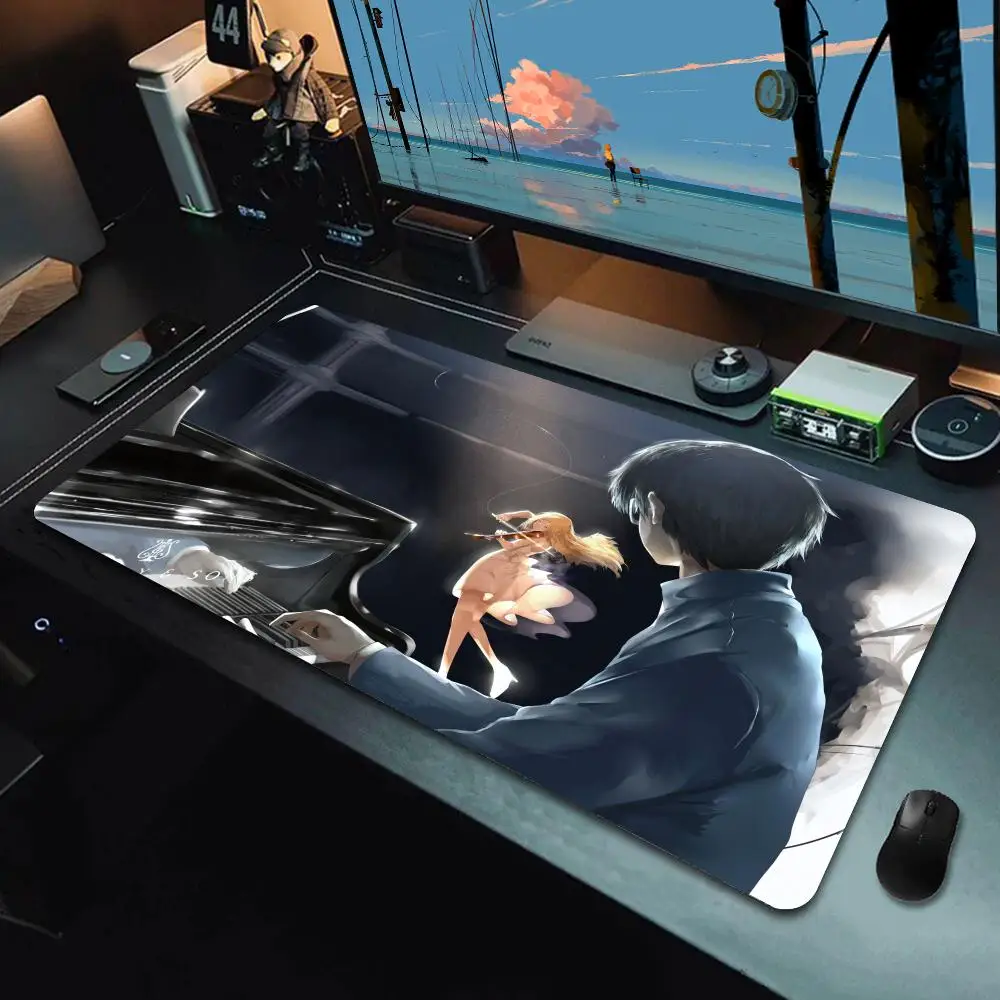 

Large Anime Mouse Pad Gaming Accessories Desk Your Lie In April Xxl Mousepad Gamer Deskmat Keyboard Mat Mats Cute Pc Mouse Pad