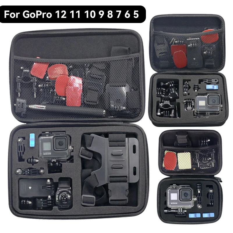 ポータブル落下防止キャリングケース,収納バッグ,トラベルケース,カメラアクセサリー,goproヒーロー,13, 12, 11, 10, 9, 8, 7,6,5
