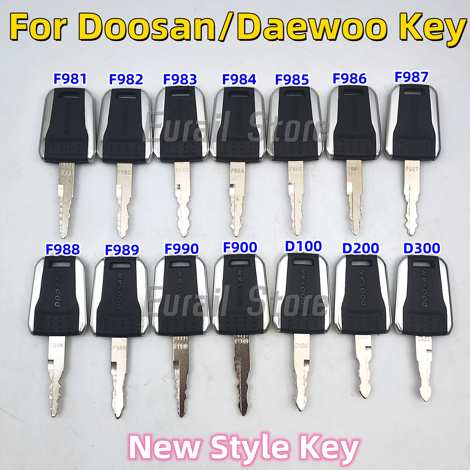 New Styles Key For Deawoo Doosan Excavator Heavy Equipment ignition Start Switch Door Lock with14 types of  serial number