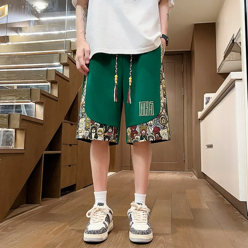 Embroidered Shorts Man Men\'s Clothes Beach Clothing Mens Shorts Basketball Sports Casual Summer Pants Big Size Short Sport 2024