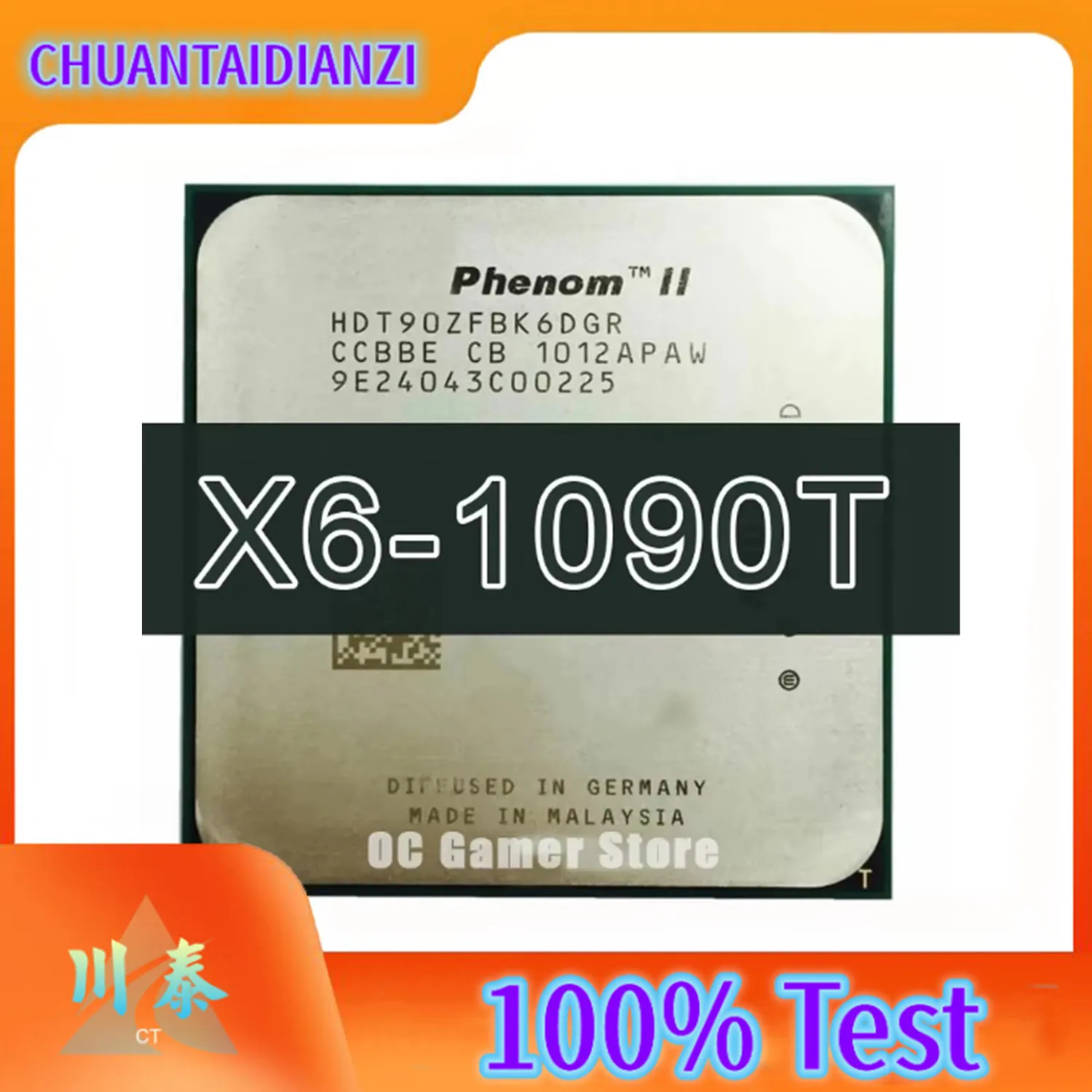 Phenom II X6 1090T X6-1090T 3.2GHz Six-Core 125W Processor HDT90ZFBK6DGR 938 pin Socket AM3