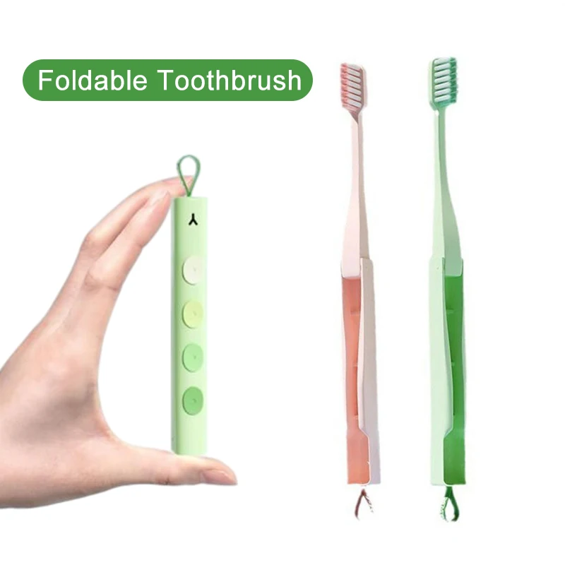

1 Pcs Foldable Toothbrush Portable Adult Soft Bristle Plastic Folding Toothbrush Travel Business Toothbrush Oral Cleaning Tools