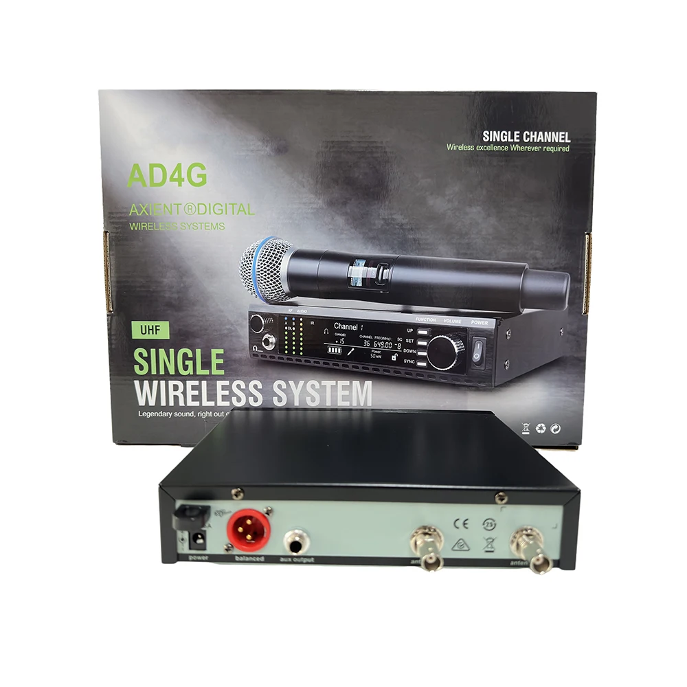 Paulkitson Professional Single Channel AD4G Microphone With Monitoring Microphone Ksm11uhf Wireless Microphone System Karaoke