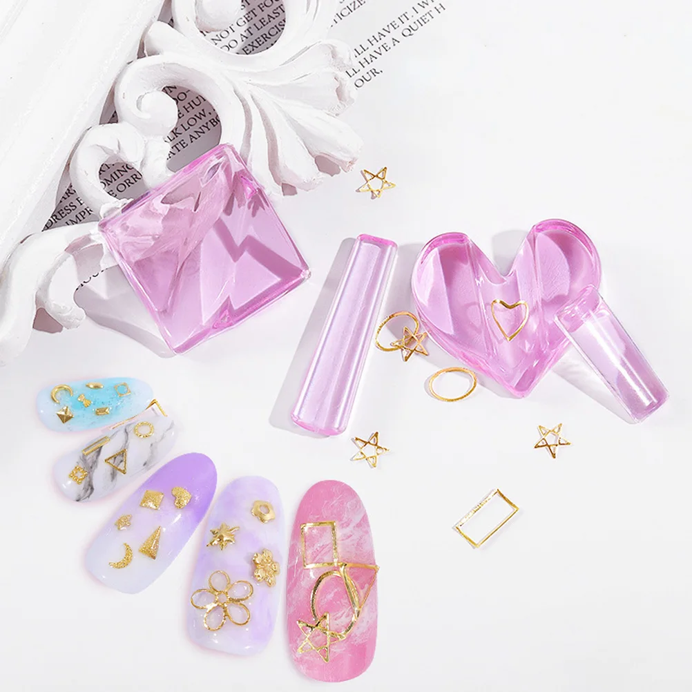 

3 Sets Love Mold Nail Tools Mould Metal Slice Embossed Art Multicolor Embossing Manicure