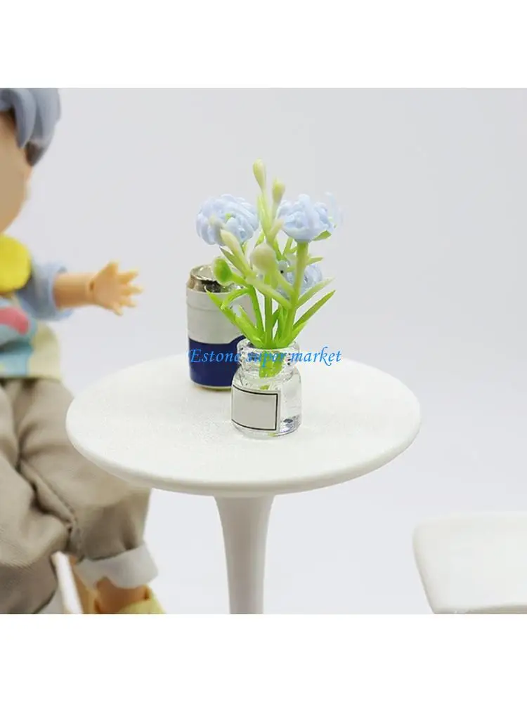 

090B Chair Model Round Top Stool for Doll House Realistic Mini Size Collection Toy