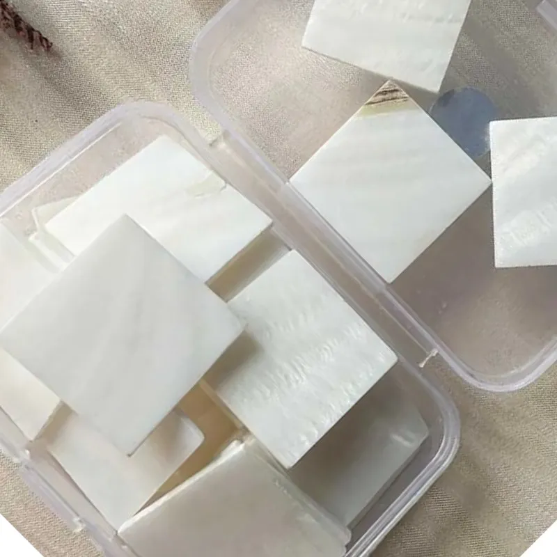 25pc Mother of Pearl Mosaic Tiles Natural Shell Square Mosaic Pieces for Home Decoration Crafts materials hobbies arte