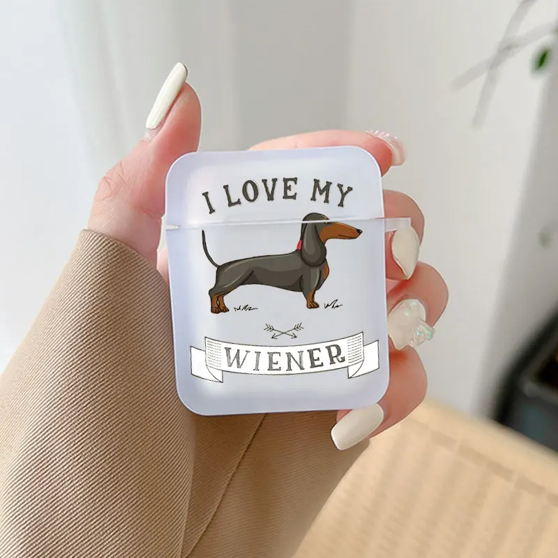 Cute Puppy Case for Airpods Pro 2 1 Earphone Shell Wireless Bluetooth Charging Box for Apple Airpod 3 Pro2 Cover Dachshund Funda