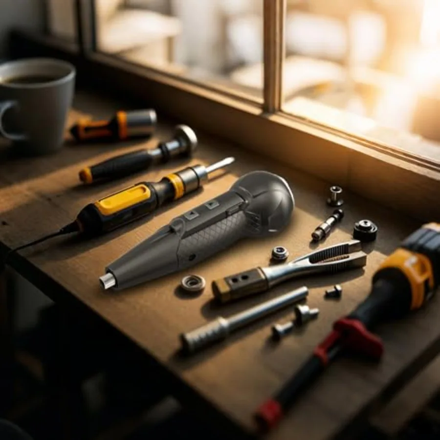 Cacciavite elettrico a batteria da 3,7 V Mini gadget rotante portatile ricaricabile per la casa Manuale automatico tutto in uno con luce LED e