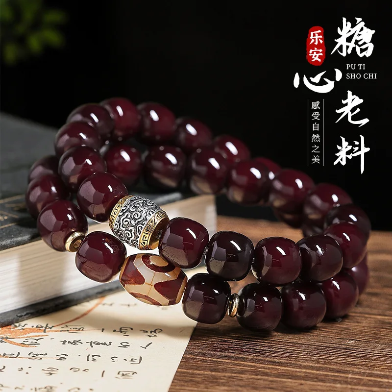 

Le'an Bodhi Root, двойной круг, ручная веревка, двойная круглая пластина, играющая с бусинами Будды, обертывающие пальцы, мягкий китайский стиль