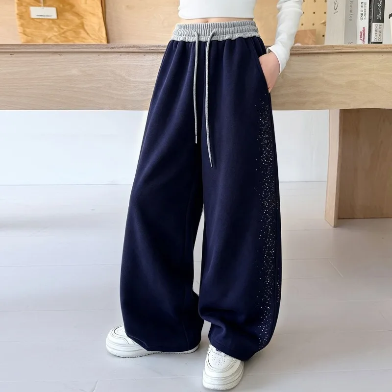 Kinder Mädchen Herbst Jogginghose UNITIM Teenager Mädchen Sternenmuster Lässige Sporthose Locker Sitzend mit Elastischem Bund 4-14 Jahre Junior Mädchen Hosen – Detail 26