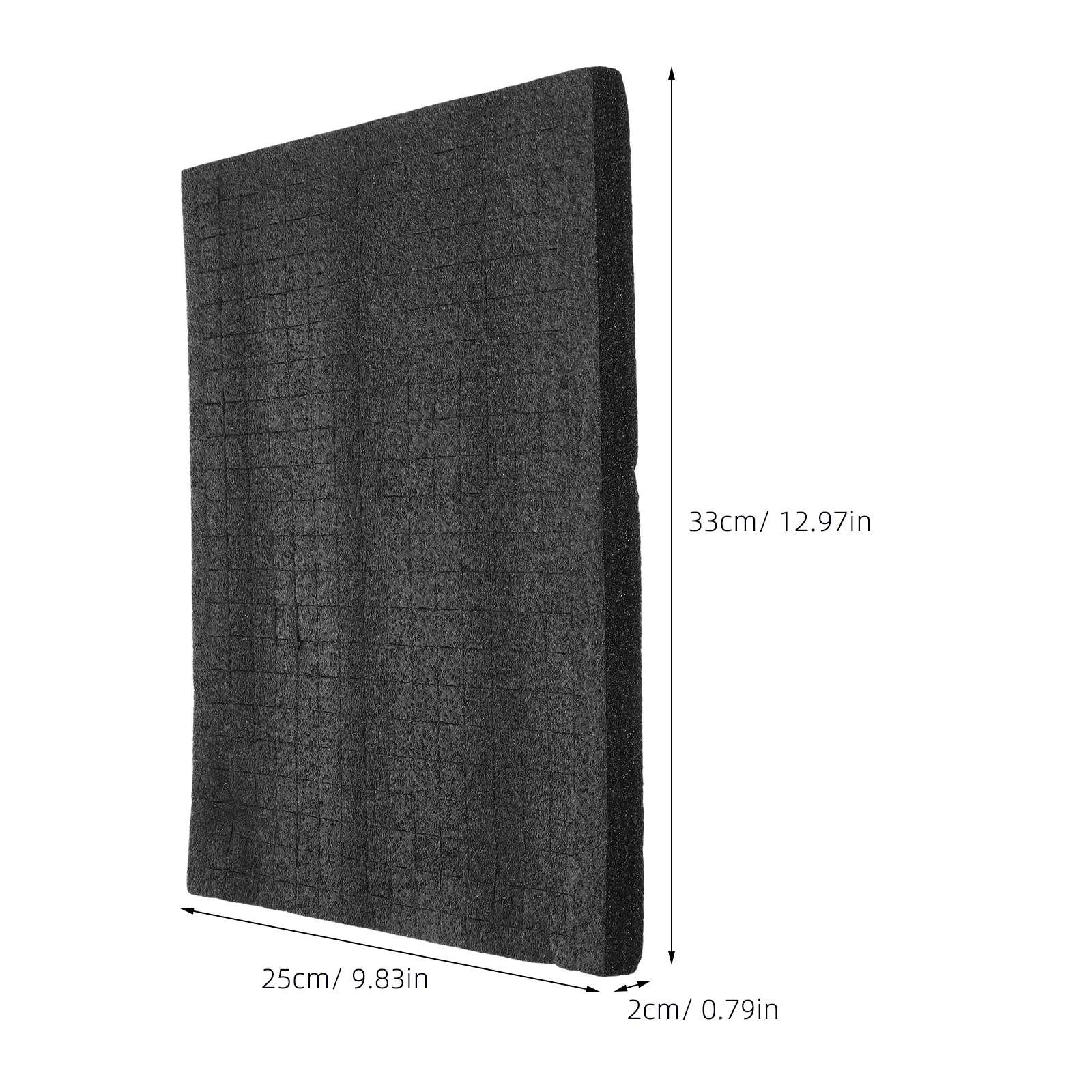 صندوق تخزين رغوي أسود 33 × 25 × 2 سم إدراج رغوة القطن اللؤلؤي تصميم المسيل للدموع لمنظم حماية الشحن والتغليف #2