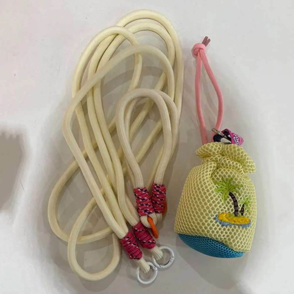 

Mesh Pouch Crossbody Headphone Bag Dopamine Neck Hanging Lanyard Lipstick Bag Mini Multifunctional Small Coin Purse Girls