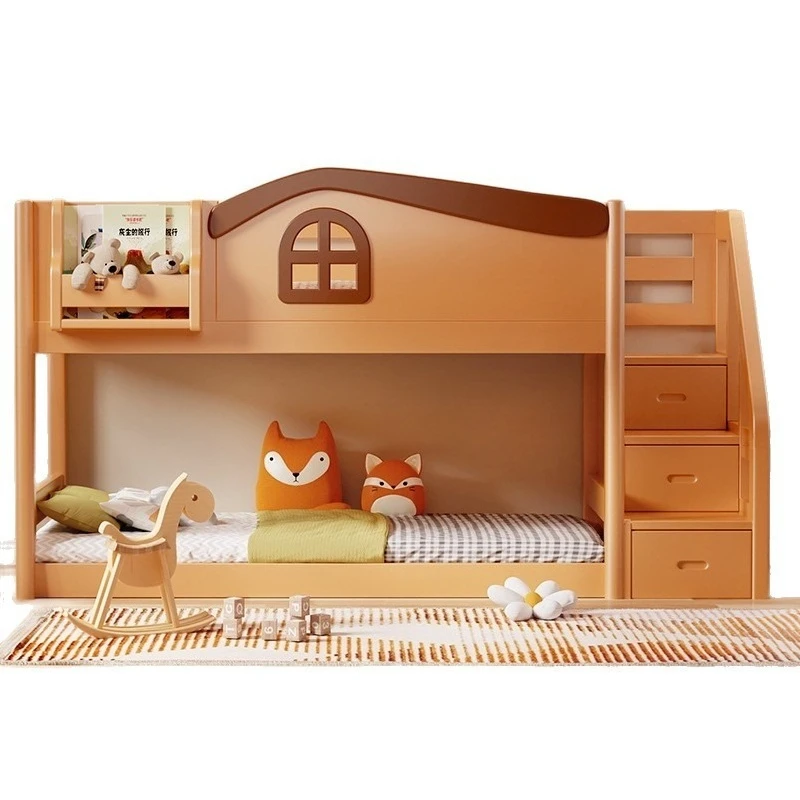 

Double upper and lower beds Small apartment half-height bed Two floors with slide High and low mother-child bed Bunk bed