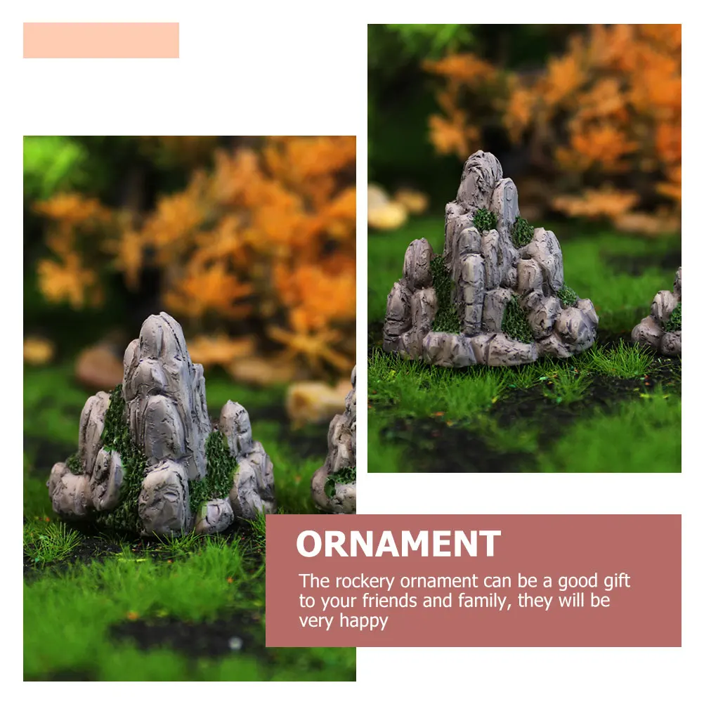 

10 шт. декоративные рокарий из смолы, искусственное горное украшение, дзен-сад, настольный микропейзаж, бонсай, орнамент для дома, гостиной