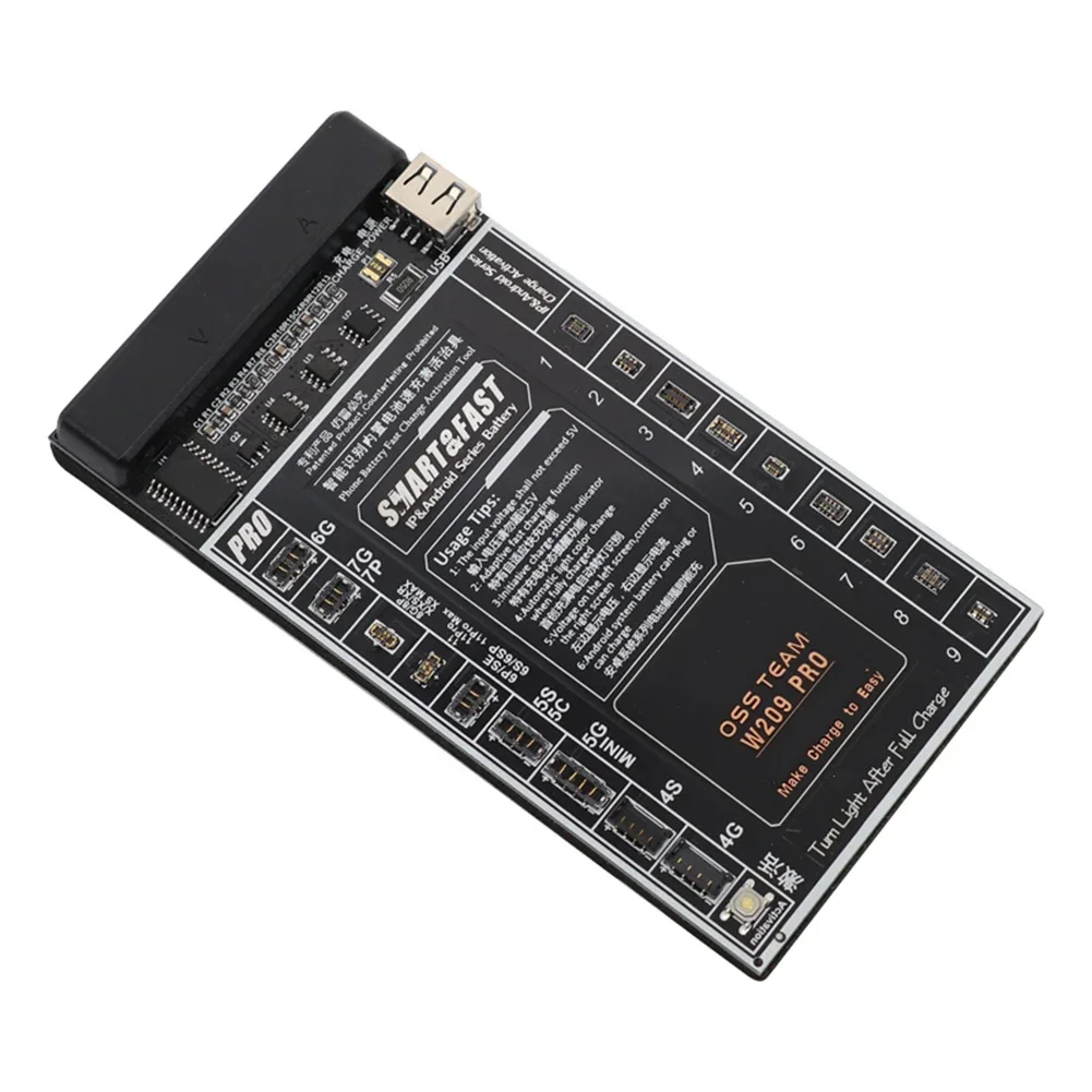 5V Test board Activation Board Battery Fast Charging For Iphone For Samsung For android LED display Maintenance W209pro Durable