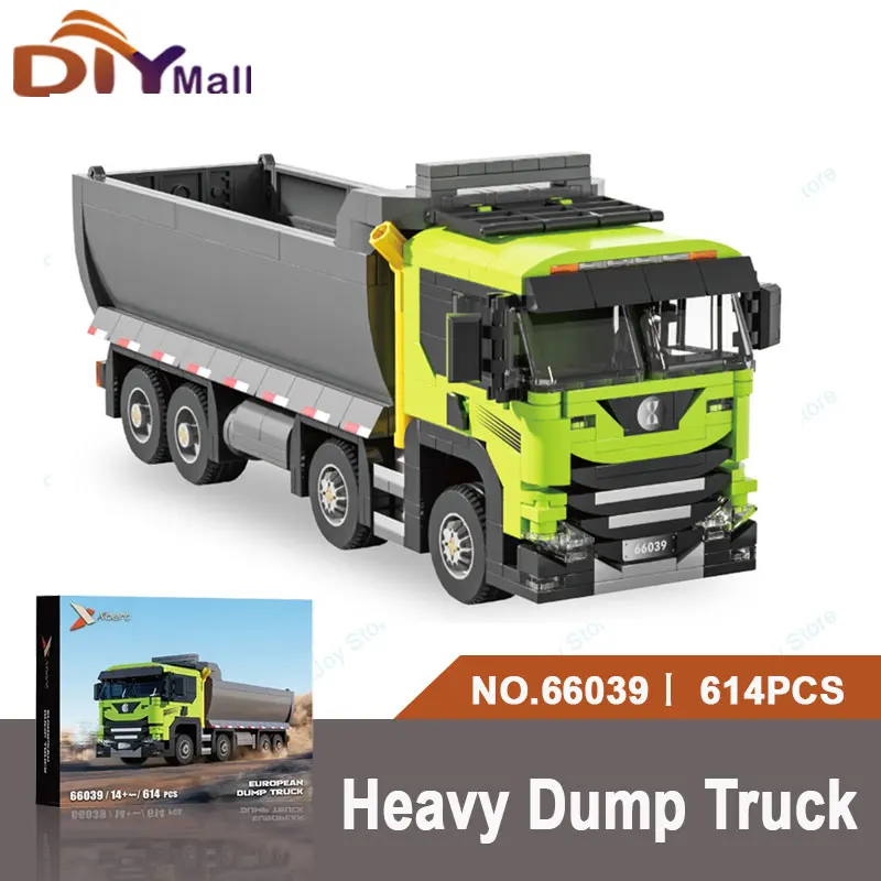 

614PCS Heavy Dump Truck Building Kit City Transport Vehicle Model Functional Tipper Desktop Decoration STEM Toy Gift for Kids