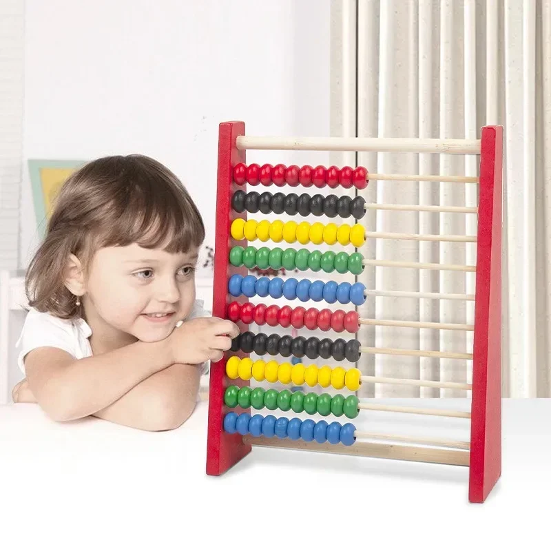 Wooden Mathematics Toy Children's Educational Toys for 3-6 Year Olds Hand-eye Coordination for Kids Mathematics Wooden Abacus