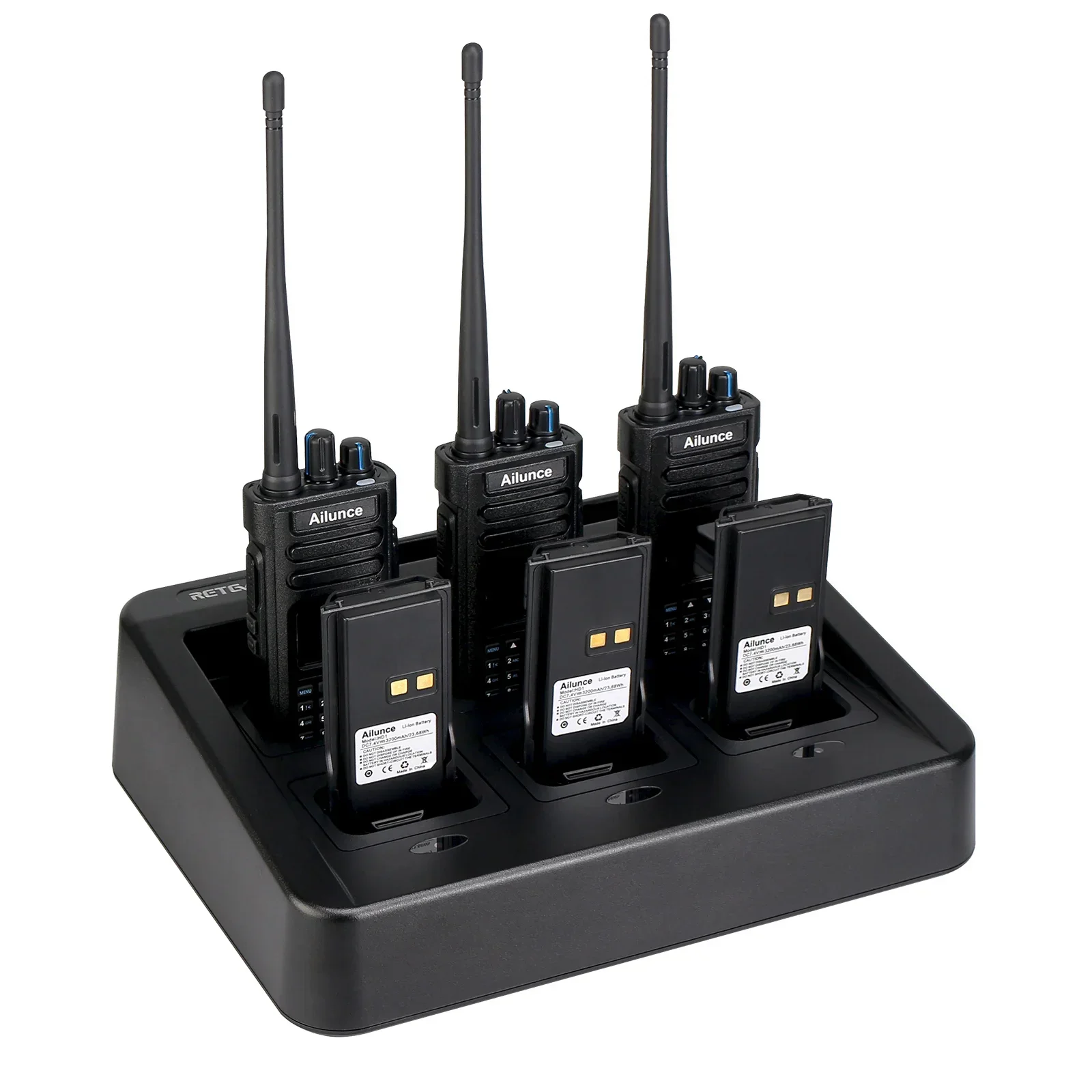 NEW 6Pack professional radio set Ailunce HD1 with rapid charger Dual Band DMR Amateur Digital IP67 Waterproof GPS Two Way Radio view 5