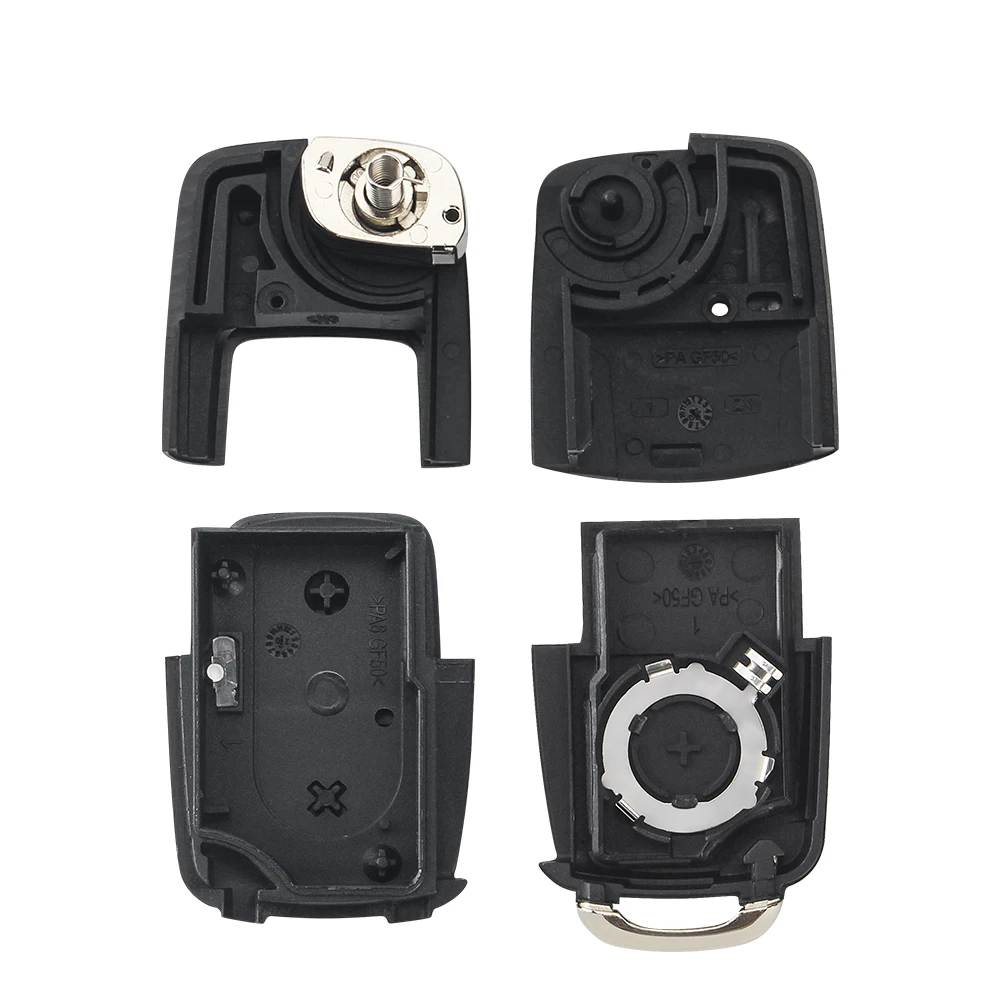 Dandkey 2 botões remoto flip dobrável chave do carro escudo para vw volkswagen mk4 bora golf 4 5 6 passat polo bora touran
