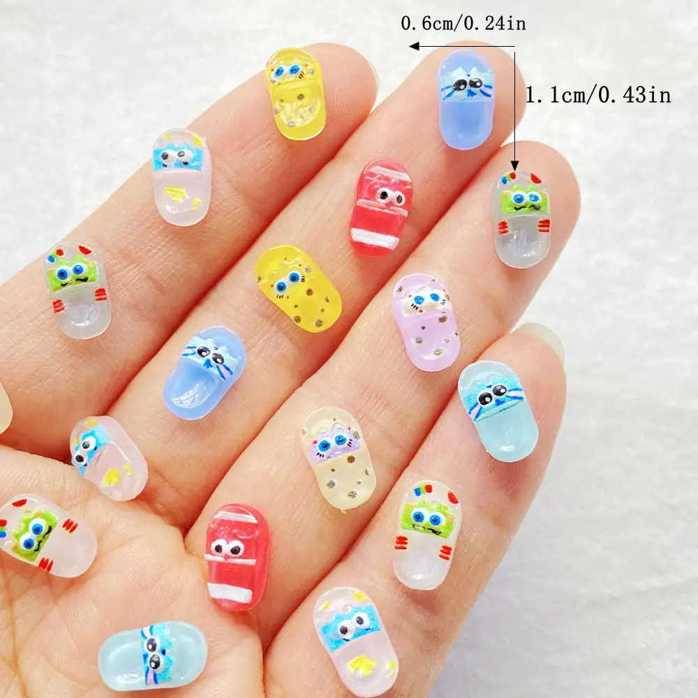 50pcs Resin Cute mini Cartoon Animal Slippers Art Nail Flatback Rhinestone Applique DIY Wedding Scrapbook Decor Craft