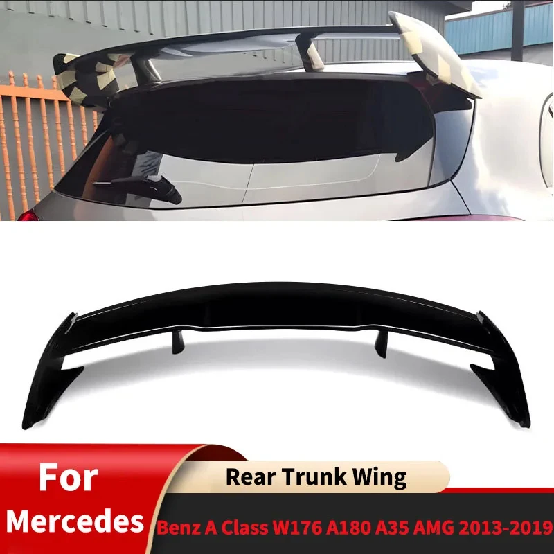 A Class W176 A180 A35 2013-2019 Rear Trunk Wing Rear Roof Spoiler Wings Diffuser Accessories Body Kits 4