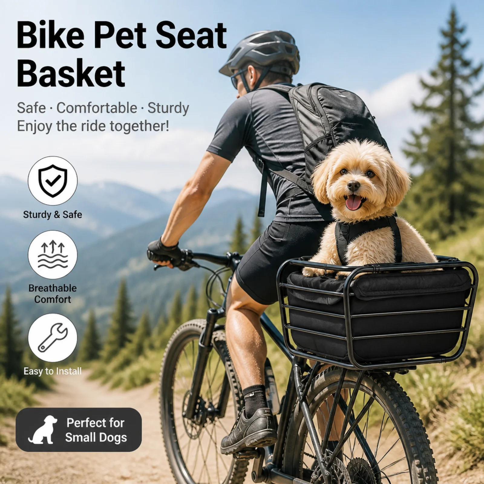 cycle-pet-transport-basket-heavy-duty-pet-carrier-bike-basket-versatile-rear-mount-for-students-outings-shopping-commuting-sm