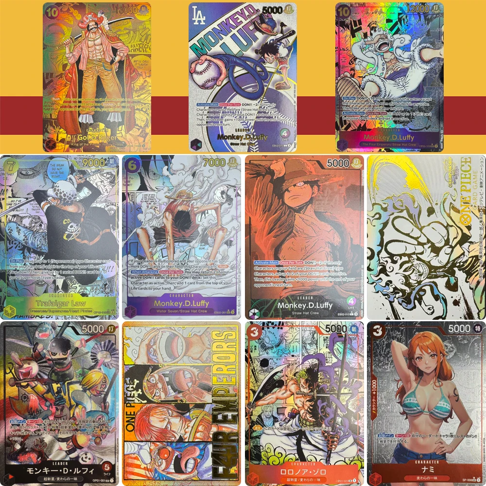 

Персонажи аниме OPCG Monkey D Luffy Roronoa Zoro DIY Домашняя текстура Xtreme Коллекционная карта Рождественский подарок на день рождения Игровые игрушки