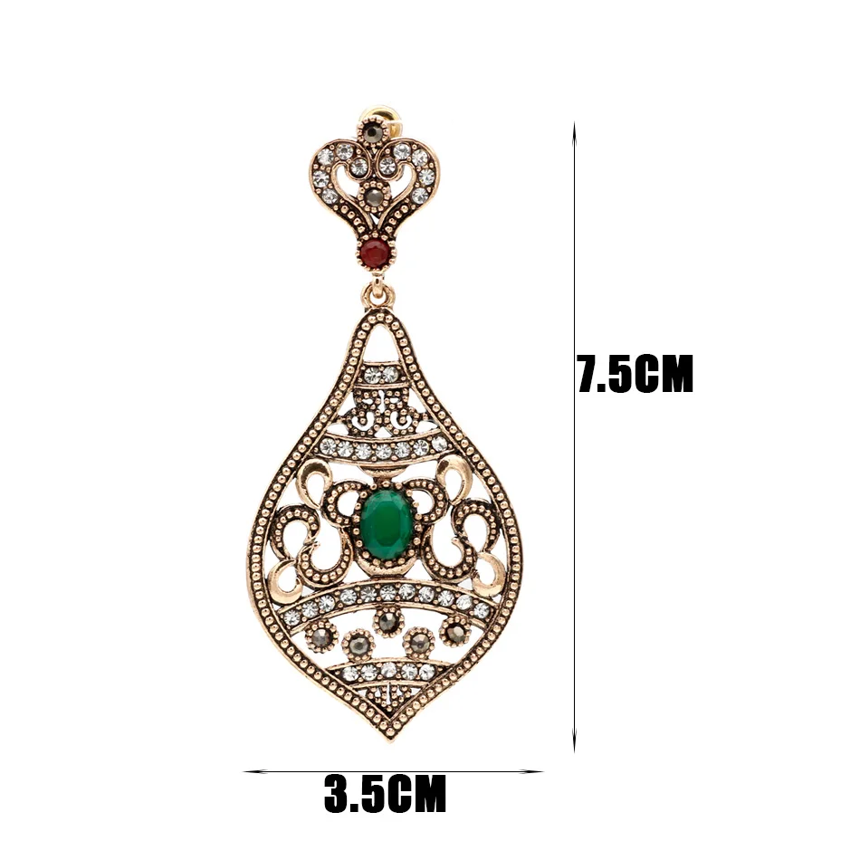 Bohemia Vintage Big Earrings For Women Turkish Ethnic Wedding Drop Earring Max Brincos Grandes Antiuqe Gold Color Indian Jewelry