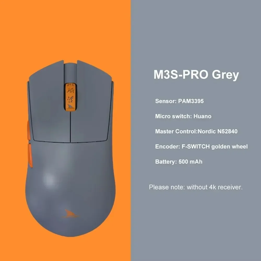 

Darmoshark M3s Pro Wireless Tri-Mode Mouse PAM3395 Sensor 26000DPI TTC Microswitch Low Latency Wired Gaming Mouse Accessory