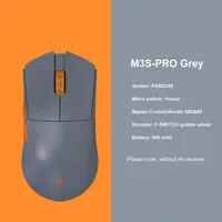 Darmoshark M3s Pro Wireless Tri-Mode Mouse PAM3395 Sensor 26000DPI TTC Microswitch Low Latency Wired Gaming Mouse Accessory