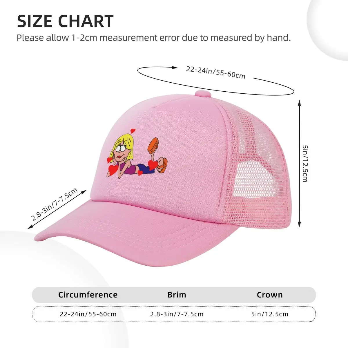 Lizzie Mcguire Mesh Baseball Caps Snapback Fashion Baseball Hats Breathable Casual Casquette Outdoor Unisex