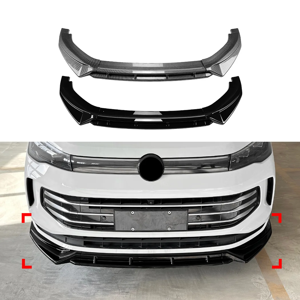 Suitable for 2024 2025 For 3rd Generation Standard Volkswagen Tiguan Front Bumper Front Lip Diffuser ABS Material Front Lip Body