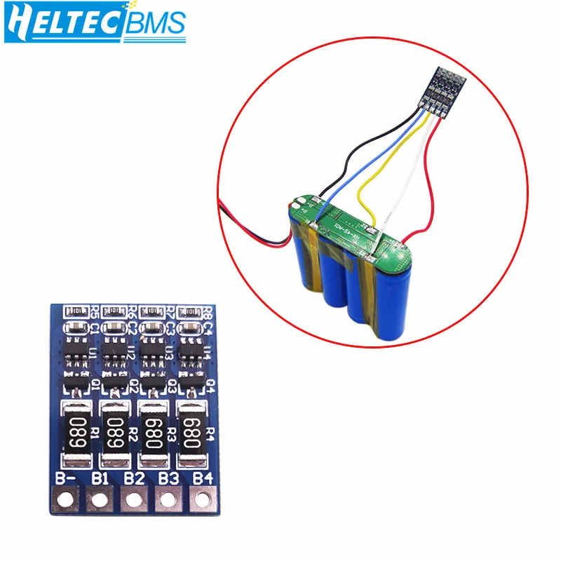 Heltecbms wyważarka do ładowania 66mA 3S 4S pasywna wyważarka 6S 7S 8S 18650 trójskładnikowa bateria litowa