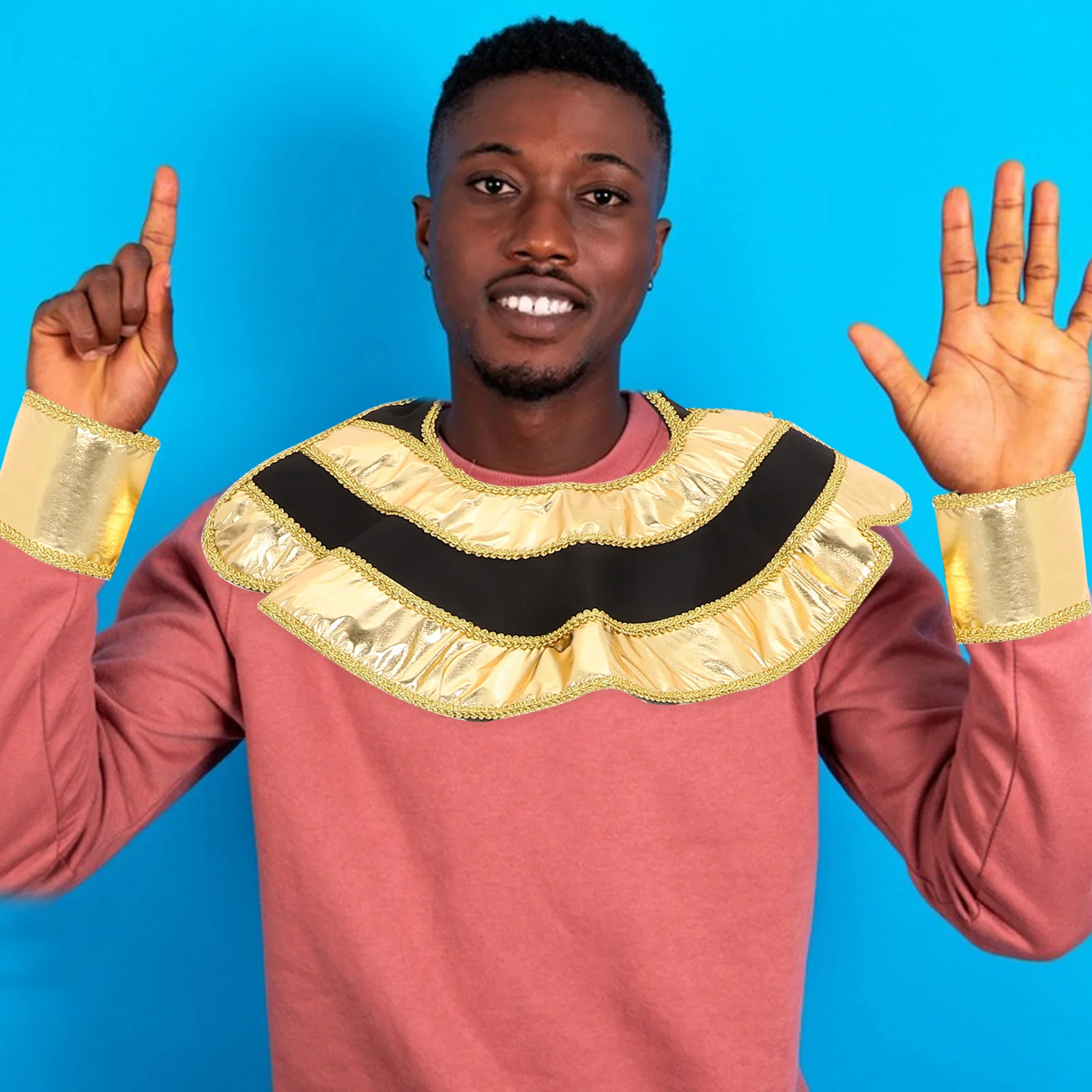 

1Set Egyptian Royal Costume Accessories Authentic Pharaoh Look Set for Men Cosplay Halloween Party Festival Outfit Gear