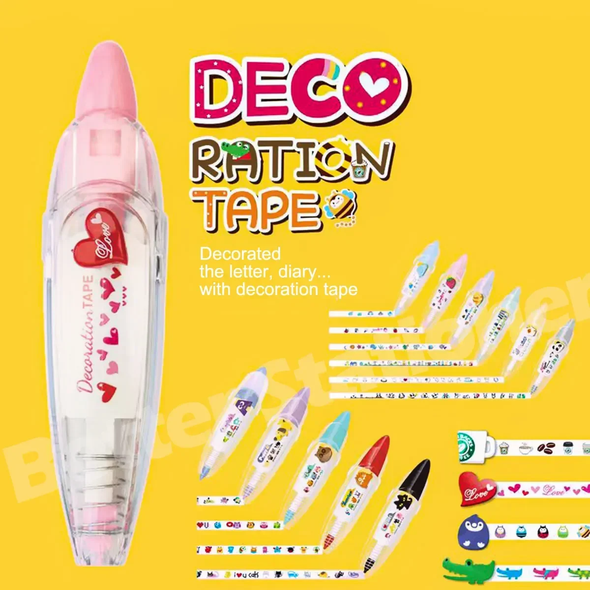 Kawaii Decoration Tape Correction DIY Cute Korean Japanese aesthetic for Students Girls Stationery Back to School Supplies