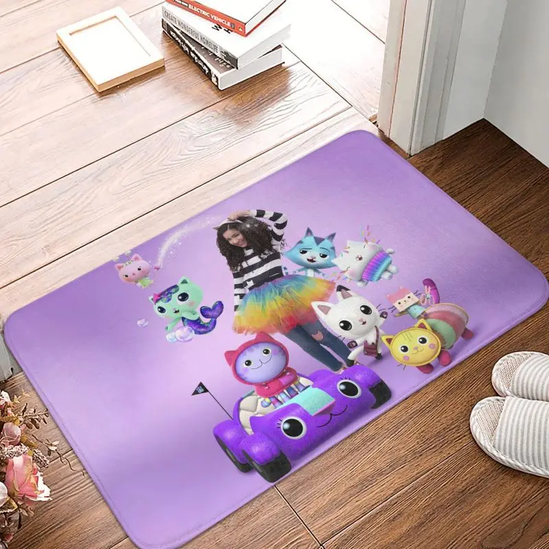 Custom Gabby Dollhouse Doormat Mat Anti-Slip Mermaid Cat Catrat Kitchen Bathroom Garage Rug Carpet 40*60cm