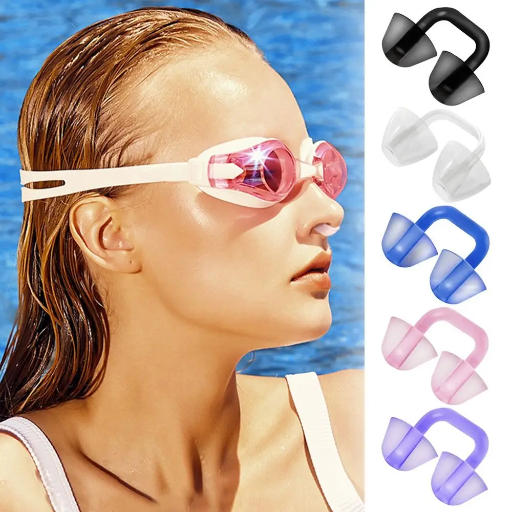 Soft Silicone Swimming Nose Clip Safety Gear Reusable Waterproof Nose Plug Multicolor Prevent Choking Swim Nose Protector