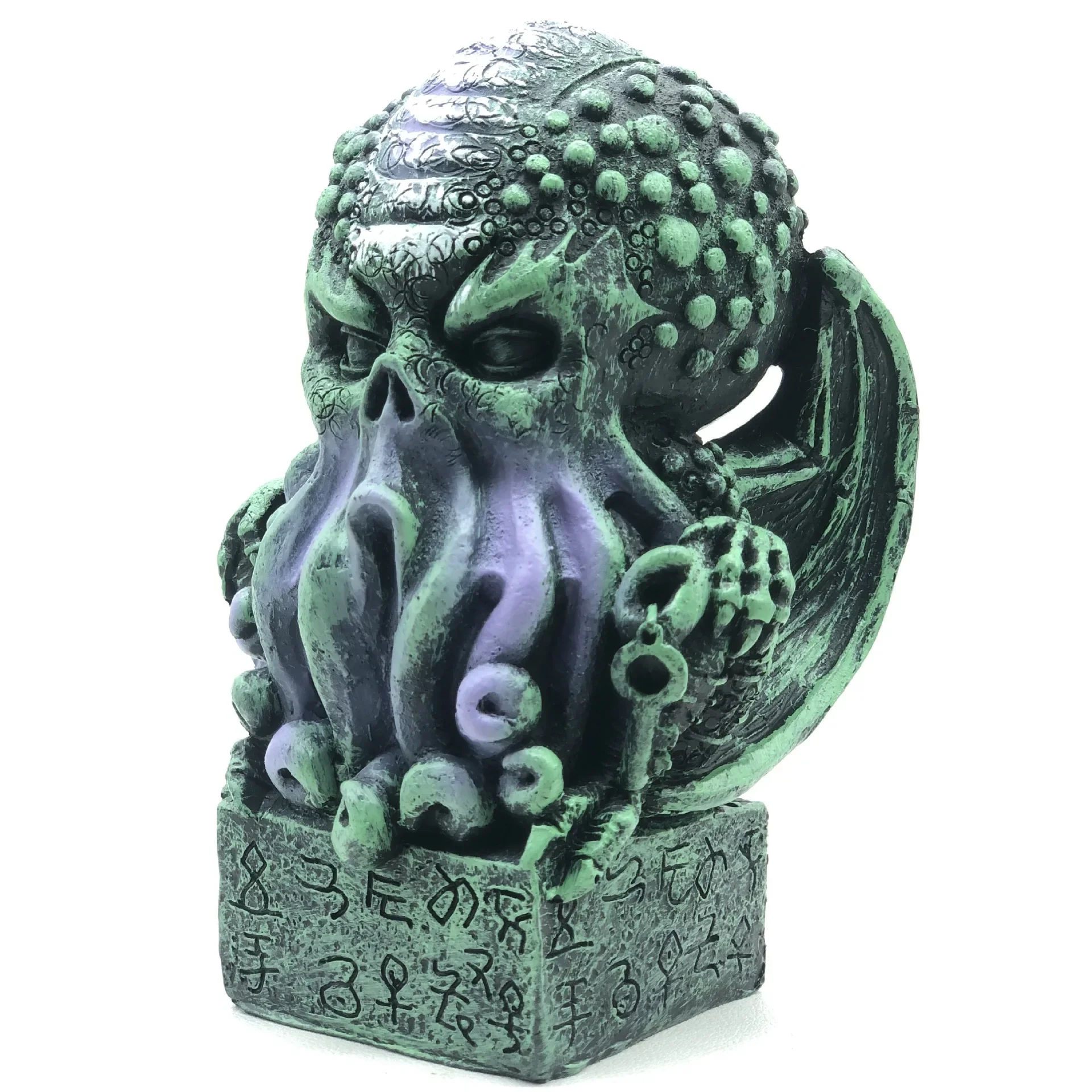 Figuras de decoración para fiesta de Halloween, estatua de Cthulhu de calavera Vintage, decoración del hogar, adornos artesanales de resina, escultura moderna de pulpo