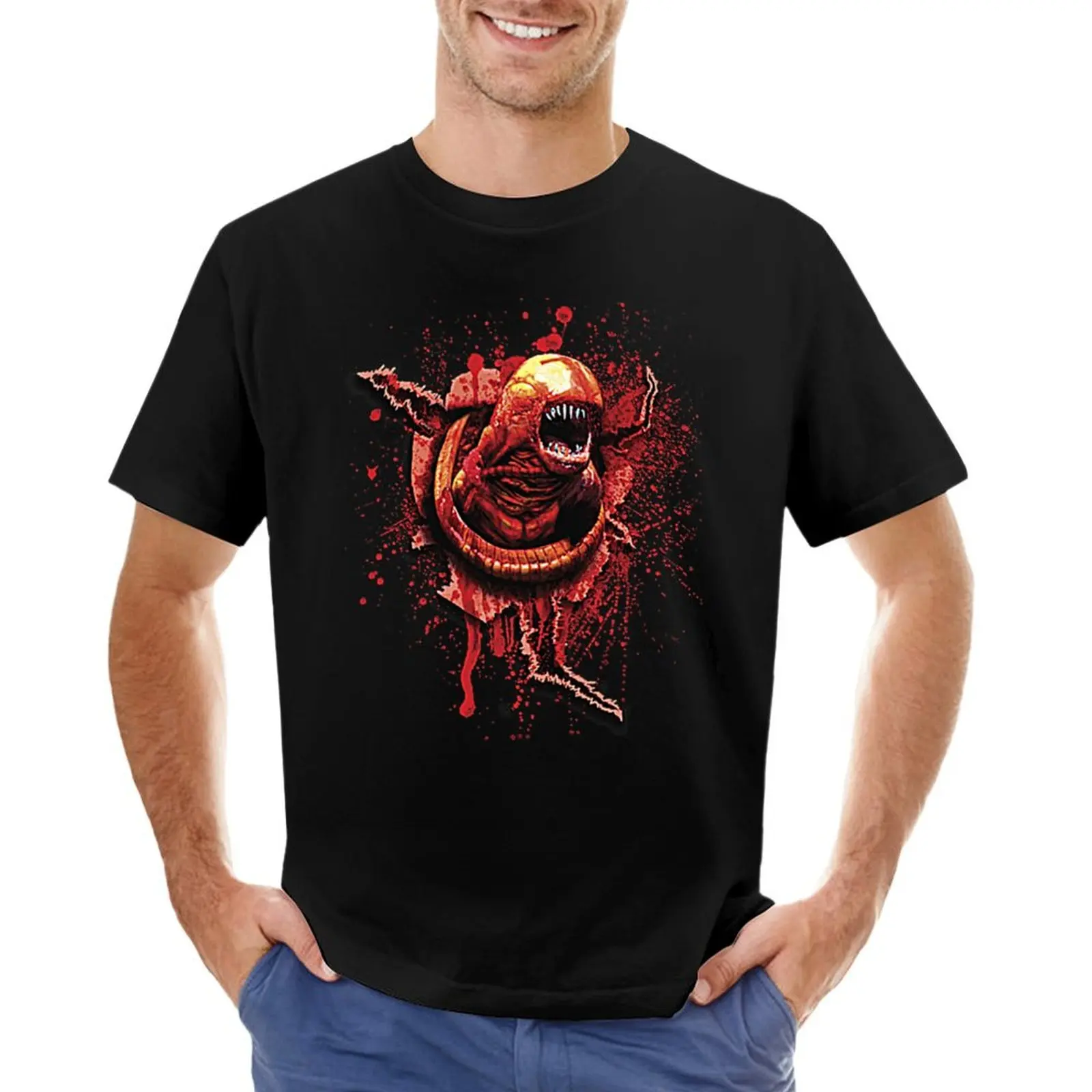 Chestburster Alien Xenomorph Sci Fi Horror T-Shirt man clothes vintage t shirts tee shirts for men