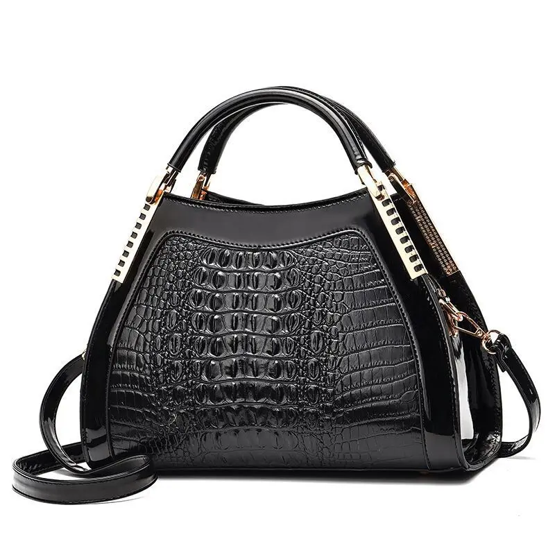 

LUCDO Luxury Handbags Alligator Leather Women Messenger Top-handle Bag Designer Crocodile Head Crossbody Bag Tote Bolsa Feminina